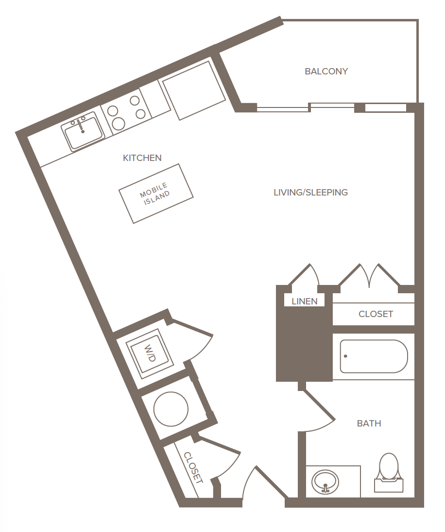 Floorplan for Apartment #2282, 0 bedroom unit at Halstead Parsippany